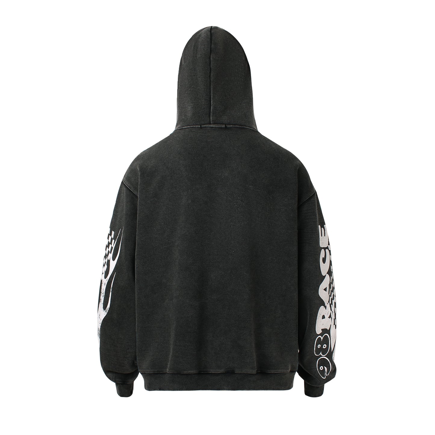 Racing Patchwork Zip-Up Hoodie