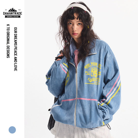 ヴィンテージウォッシュデニム カレッジロゴセットアップ 着用イメージ ユニセックス Highland