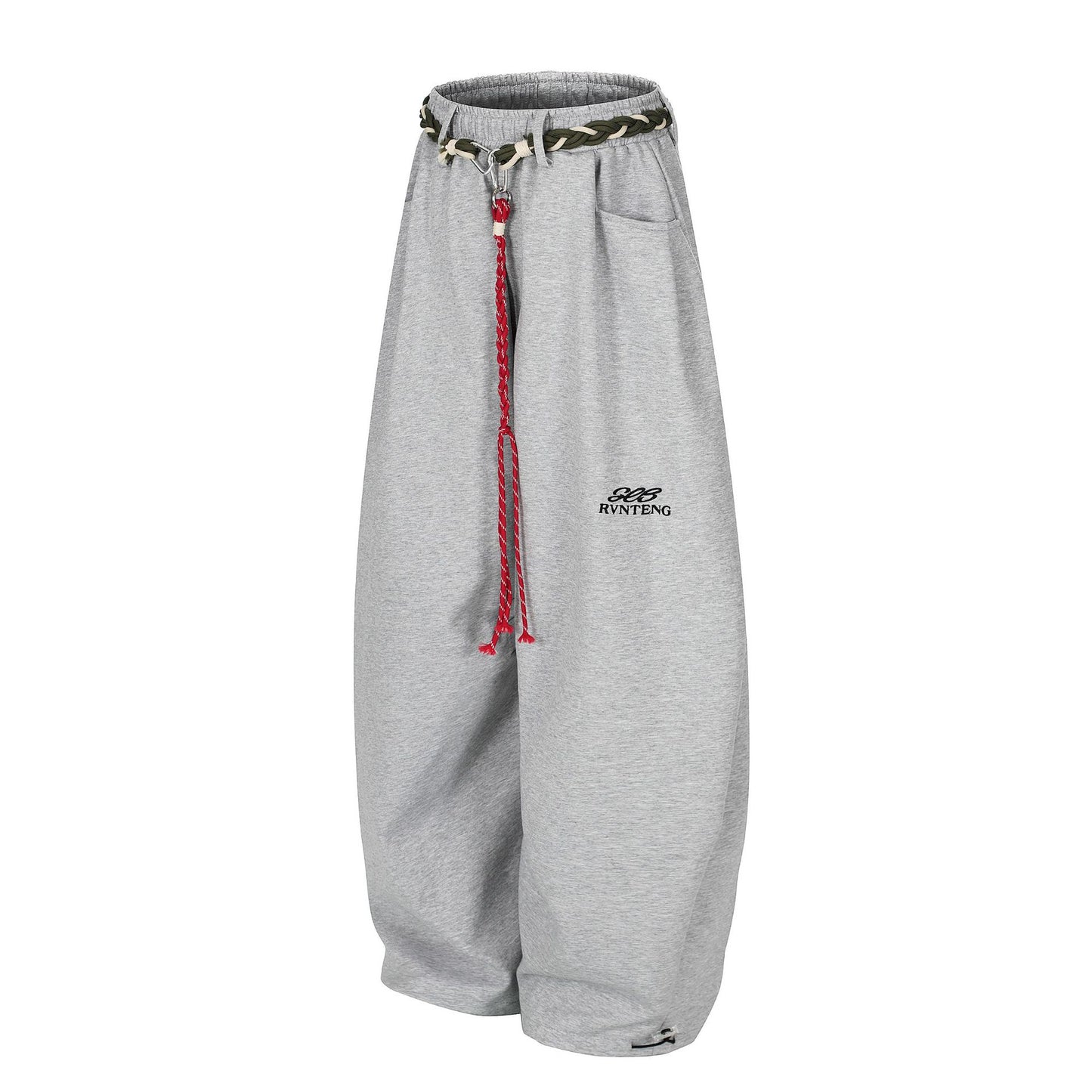 Wide-Leg Sweatpants with Custom Belt