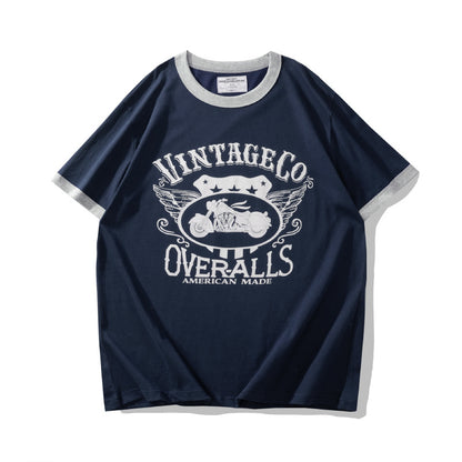 ィンテージモーター リンガーTシャツ ネイビー 着用イメージ High land
