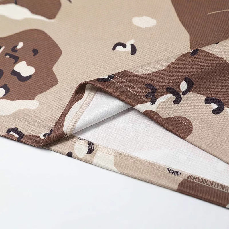 Desert Camo V-Neeck Jersey - Beige