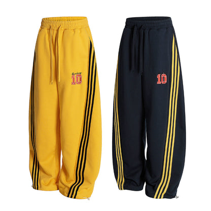 ワイドサイドライン トラックパンツ 前面＆サイドデザイン ストリート Highland