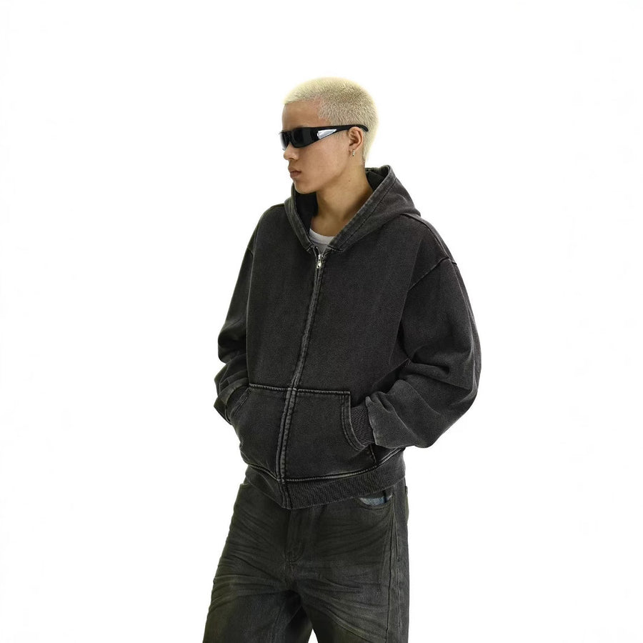 Cropped Zip Hoodie