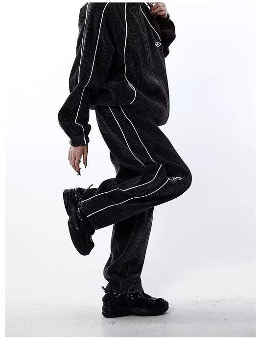 Corduroy Track Set - Brown/Black