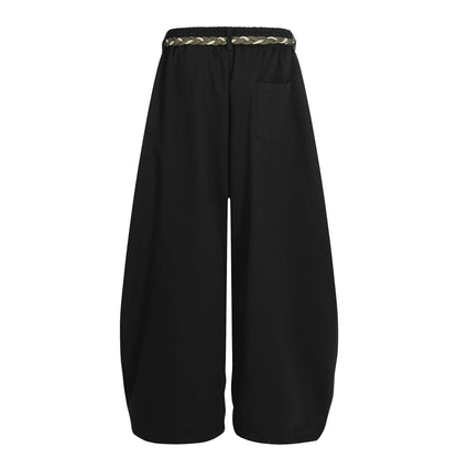 Wide-Leg Sweatpants with Custom Belt