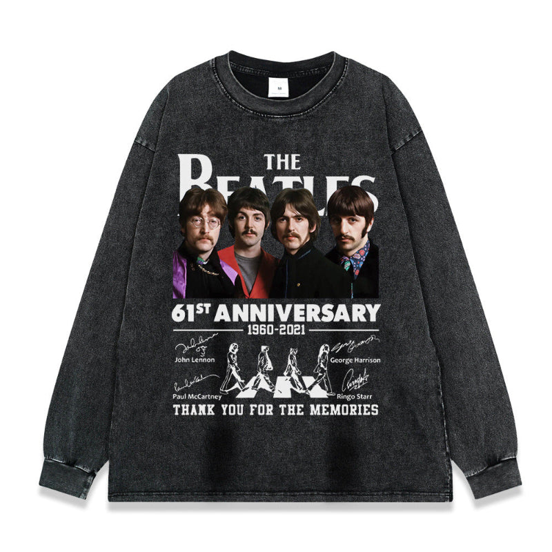 THE BEATLES アニバーサリーフォト ロングスリーブTシャツ フロントデザイン ヴィンテージ加工 High land