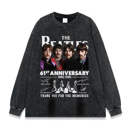 THE BEATLES アニバーサリーフォト ロングスリーブTシャツ フロントデザイン ヴィンテージ加工 High land
