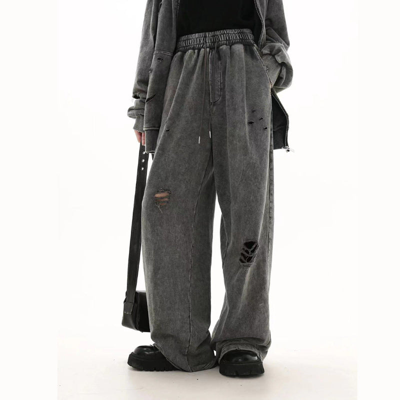 street sweat pants with damage